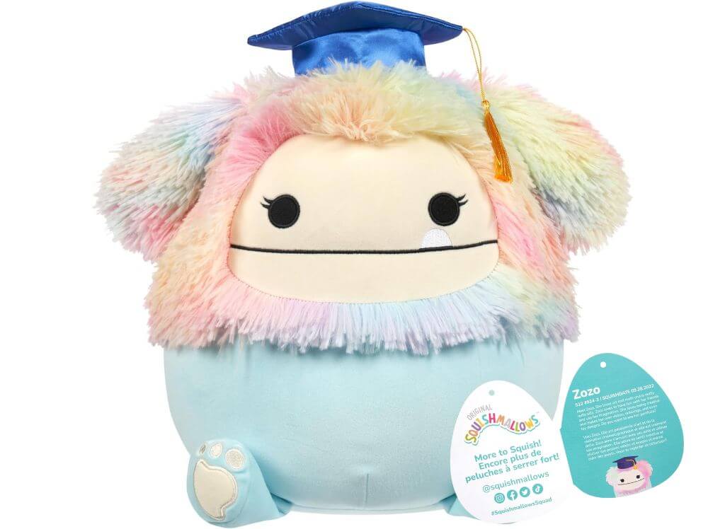 Zozo the Squishmallow in Graduation Cap