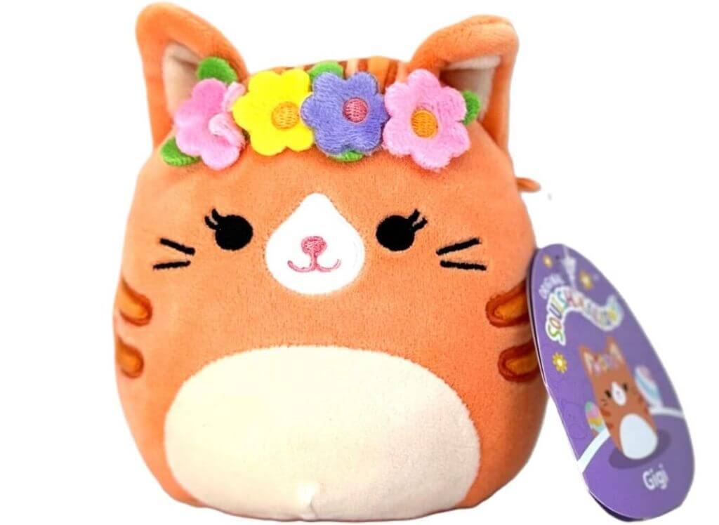 Gigi the Orange Cat Squishmallow with Flower Crown