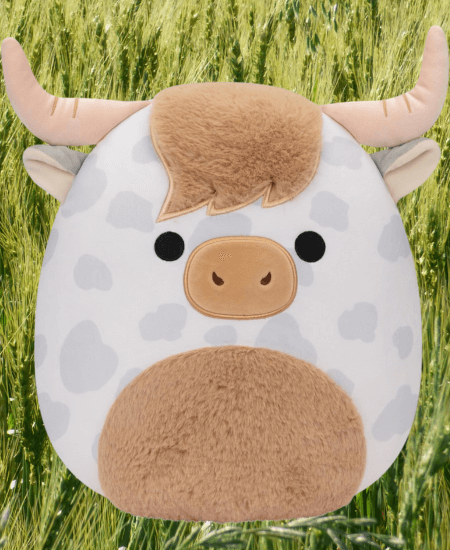 Borsa the Spotted Highland Cow Squishmallow